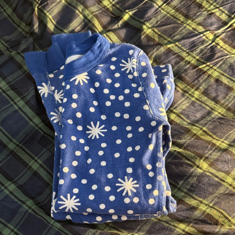 Blue Polka Dot Snow Hanna Anderson Kids Pajamas 150 cm US 12